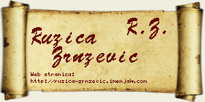 Ružica Zrnzević vizit kartica